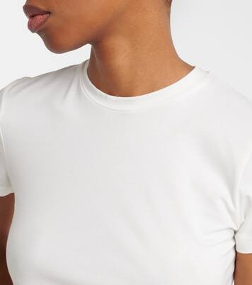 Fitted cotton-blend T-shirt | Slvrlake