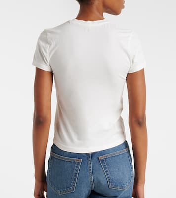 Fitted cotton-blend T-shirt | Slvrlake