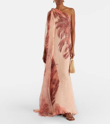 Printed silk lamé gown | Johanna Ortiz