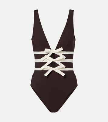 Lenora bow-detail swimsuit | Karla Colletto