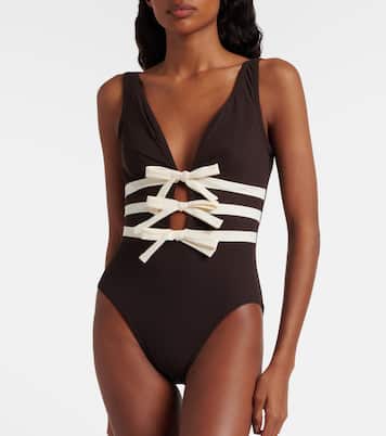 Lenora bow-detail swimsuit | Karla Colletto