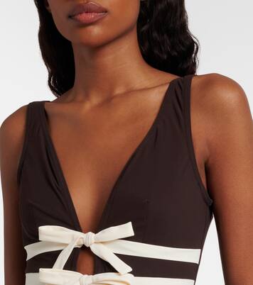 Lenora bow-detail swimsuit | Karla Colletto