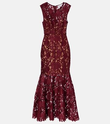 Floral lace midi dress | Self-Portrait