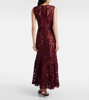 Floral lace midi dress | Self-Portrait