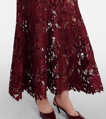 Floral lace midi dress | Self-Portrait