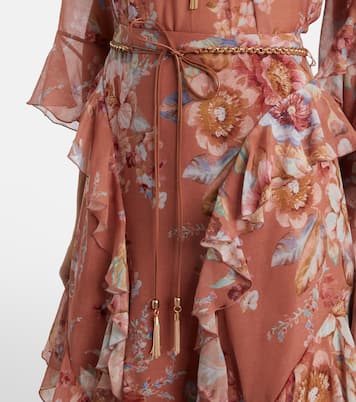 Awaken floral cotton and silk maxi skirt | Zimmermann