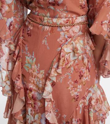 Awaken floral cotton and silk maxi skirt | Zimmermann