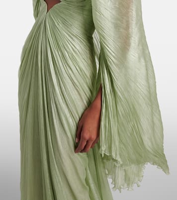 Cassandra caped silk muslin gown | Maria Lucia Hohan