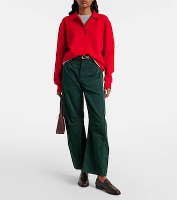 Barrel-Hose Sloan aus Baumwoll-Twill | Veronica Beard