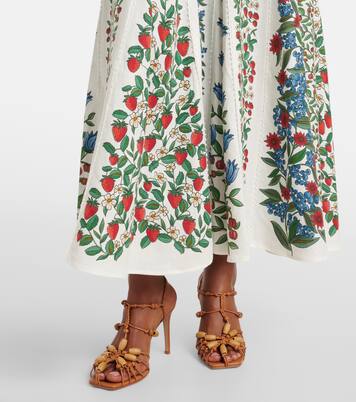 Floral linen-blend maxi dress | Farm Rio