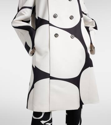 Abrigo cruzado de satén con lunares | Dries Van Noten