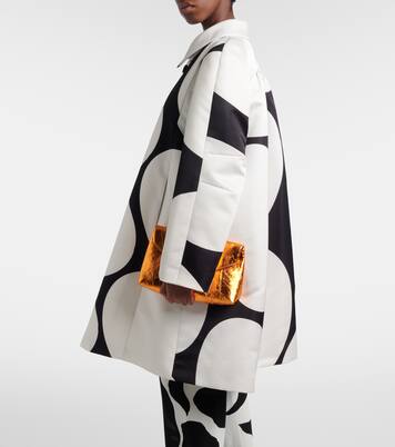 Abrigo cruzado de satén con lunares | Dries Van Noten