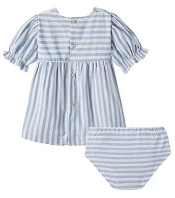 Baby Luciana cotton dress and bloomers set | La Coqueta