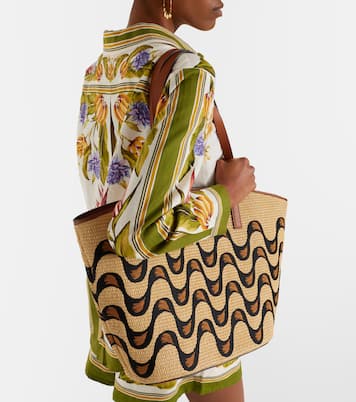 Tote Bag Basket Large mit Leder | Farm Rio