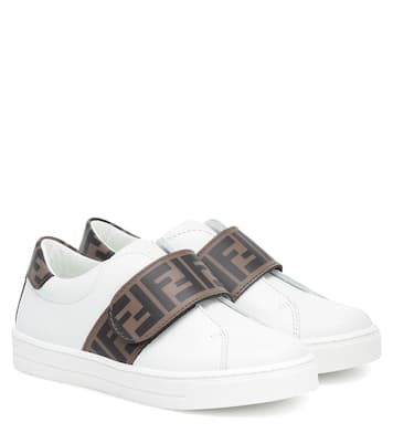 Sneakers in pelle con logo | Fendi Kids