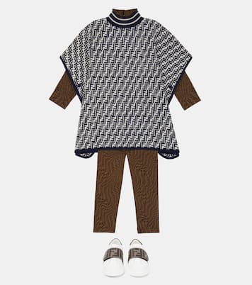 Sneakers in pelle con logo | Fendi Kids