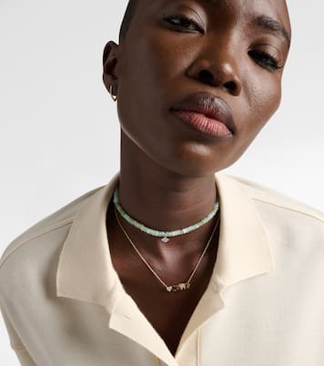 Icon Bar 14kt gold necklace with diamonds | Sydney Evan