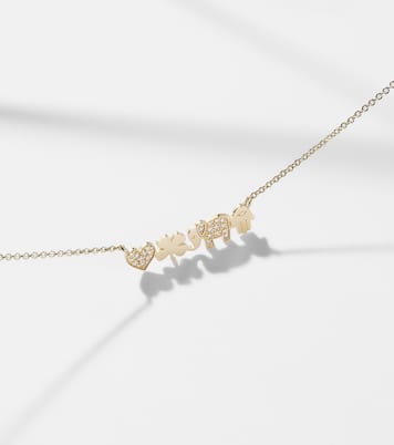 Collier Icon Bar en or 14 cts et diamants | Sydney Evan