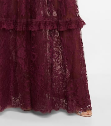 Anastasia French tulle and lace gown | Costarellos
