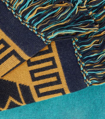 Icon wool-blend jacquard blanket | Alanui