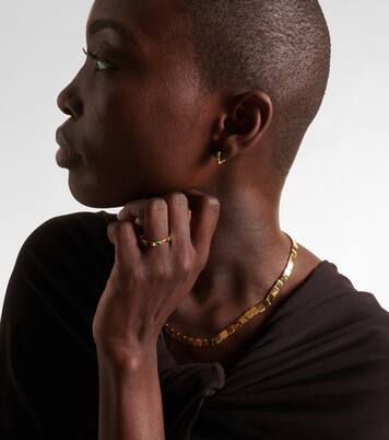 Boucles d'oreilles Stepping Stone Midi en or 18 ct, diamants et émeraudes | Ileana Makri
