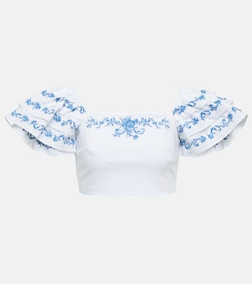 Delia embroidered crop top | Caroline Constas