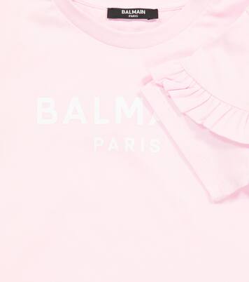 T-shirt in cotone con logo | Balmain Kids