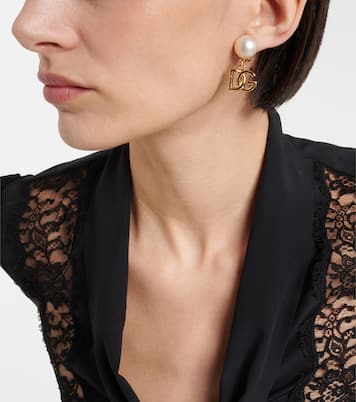 Clip-Ohrringe mit Zierperlen | Dolce&Gabbana