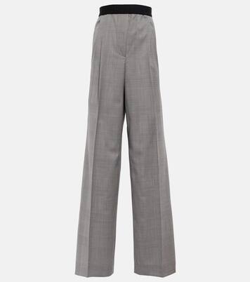 Pantalon évasé en laine vierge à carreaux | Dorothee Schumacher