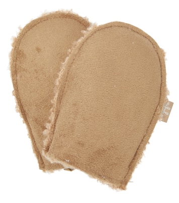 Faux suede and shearling mittens | Il Gufo