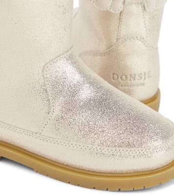 Metallic leather boots | Donsje