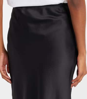 Isaak silk satin midi-skirt | Joseph