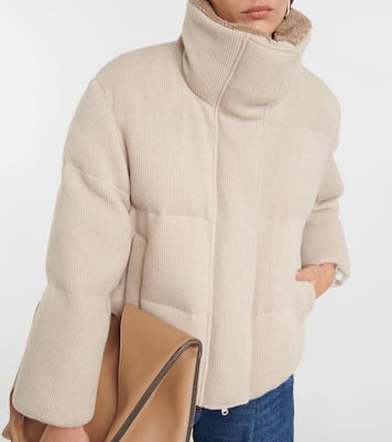 Piumino in cashmere a coste | Brunello Cucinelli
