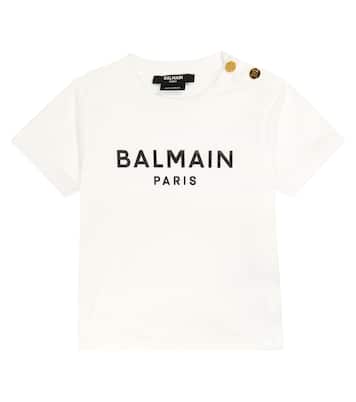 Bebé - camiseta de algodón estampada | Balmain Kids