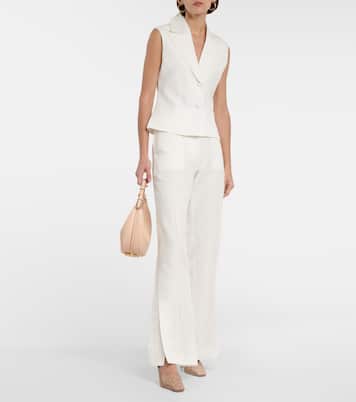 Polaris wide-leg linen and cotton pants | Aya Muse