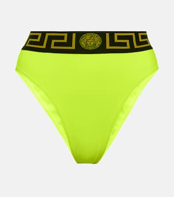 Greca high-wasted bikini bottoms | Versace