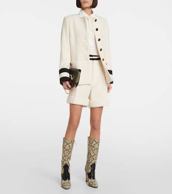 Blusa in popeline di cotone con fiocco | Gucci