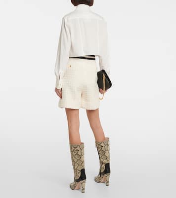 Blusa in popeline di cotone con fiocco | Gucci
