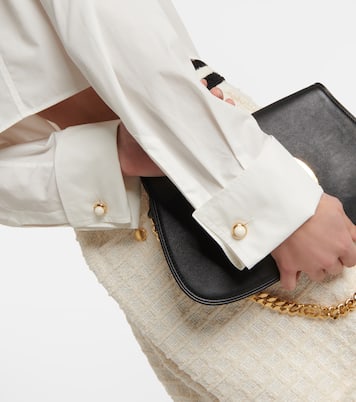 Blusa in popeline di cotone con fiocco | Gucci