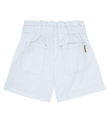 Shorts de algodón a rayas | Brunello Cucinelli Kids
