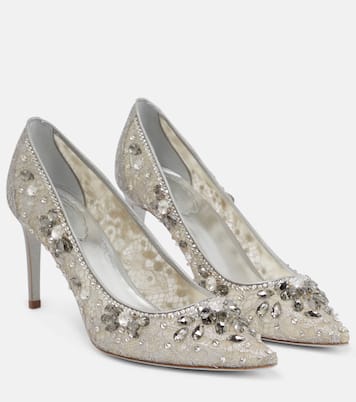 Verzierte Pumps aus Spitze | Rene Caovilla