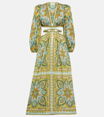 Abito midi Halcyon con stampa paisley | Zimmermann