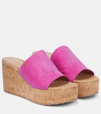 Mules con cuña de ante | Gianvito Rossi