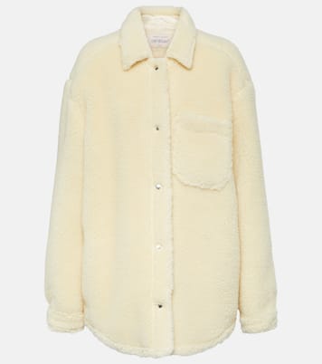 Hemdjacke aus Teddyfleece | Off-White