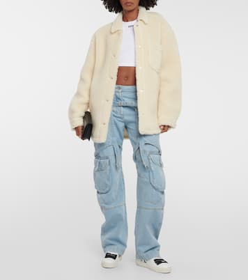 Hemdjacke aus Teddyfleece | Off-White