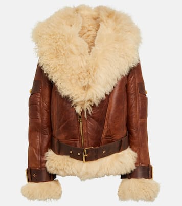 Giacca in pelle e shearling | Balmain
