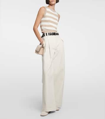 Pantalon ample en coton | Brunello Cucinelli