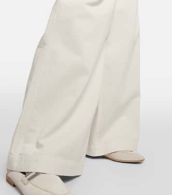 Pantalon ample en coton | Brunello Cucinelli