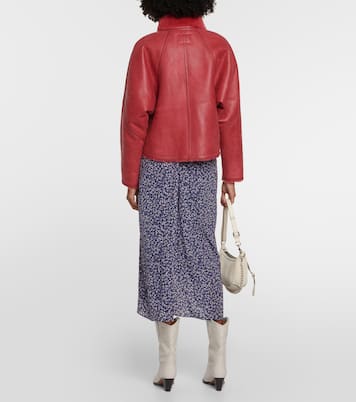 Acassy shearling-trimmed leather jacket | Isabel Marant