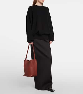 N/S Medium leather shoulder bag | The Row
